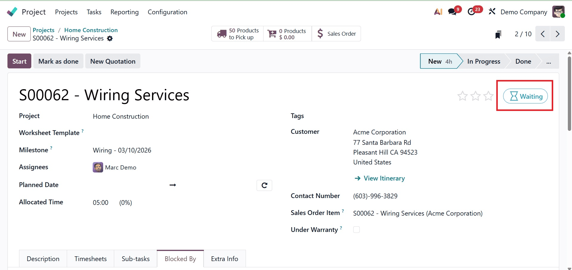 How to Control Task Sequence with Dependencies in Odoo 19 Project-cybrosys