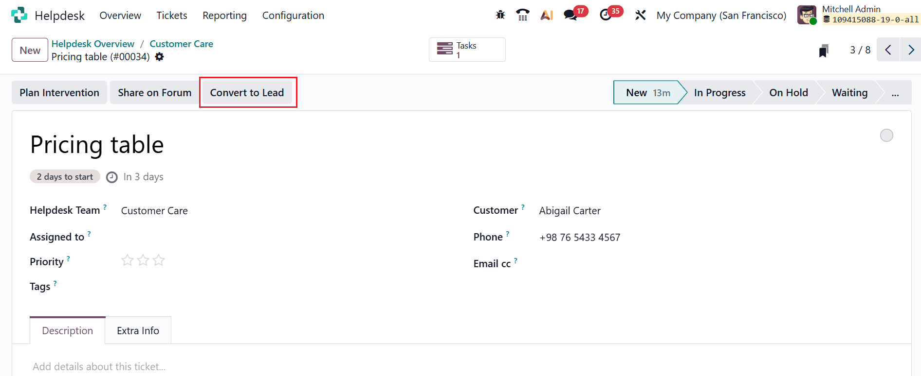 How to Convert Leads into Helpdesk Tickets in Odoo 19-cybrosys