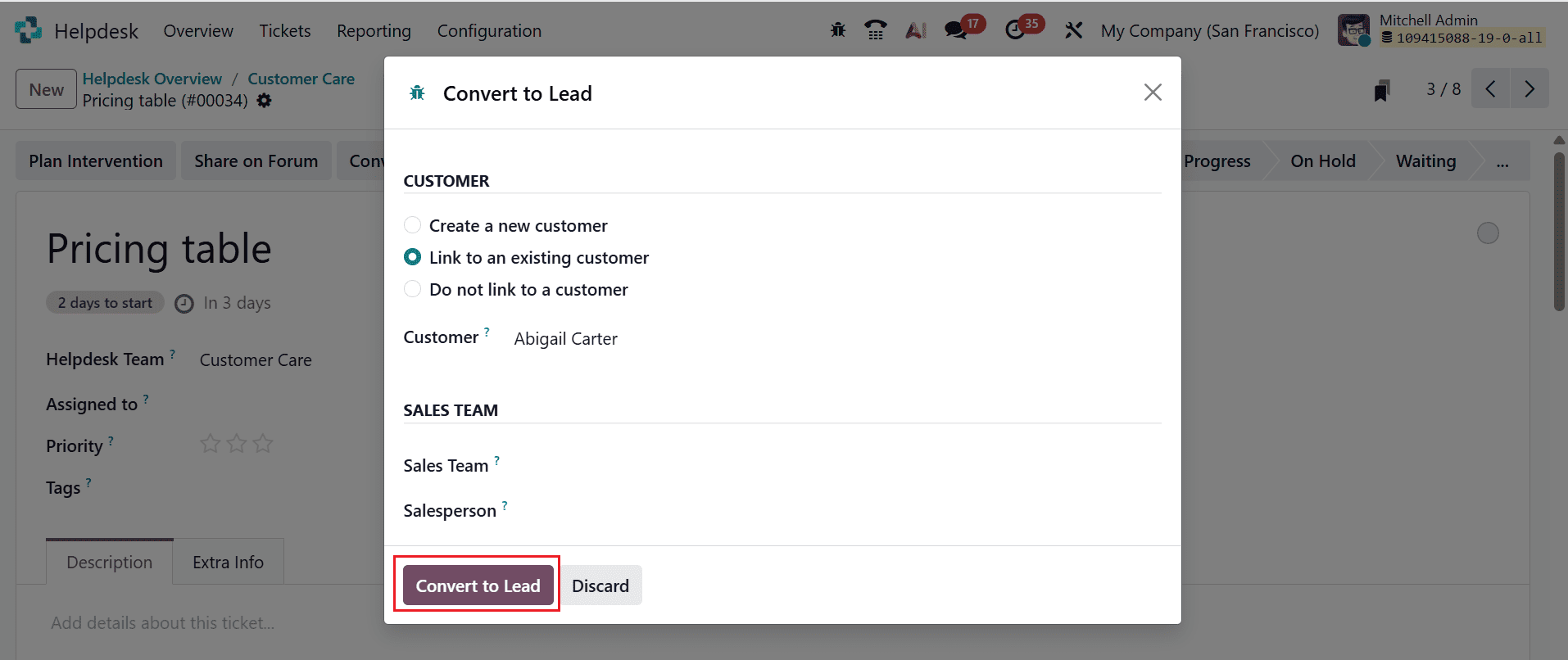 How to Convert Leads into Helpdesk Tickets in Odoo 19-cybrosys