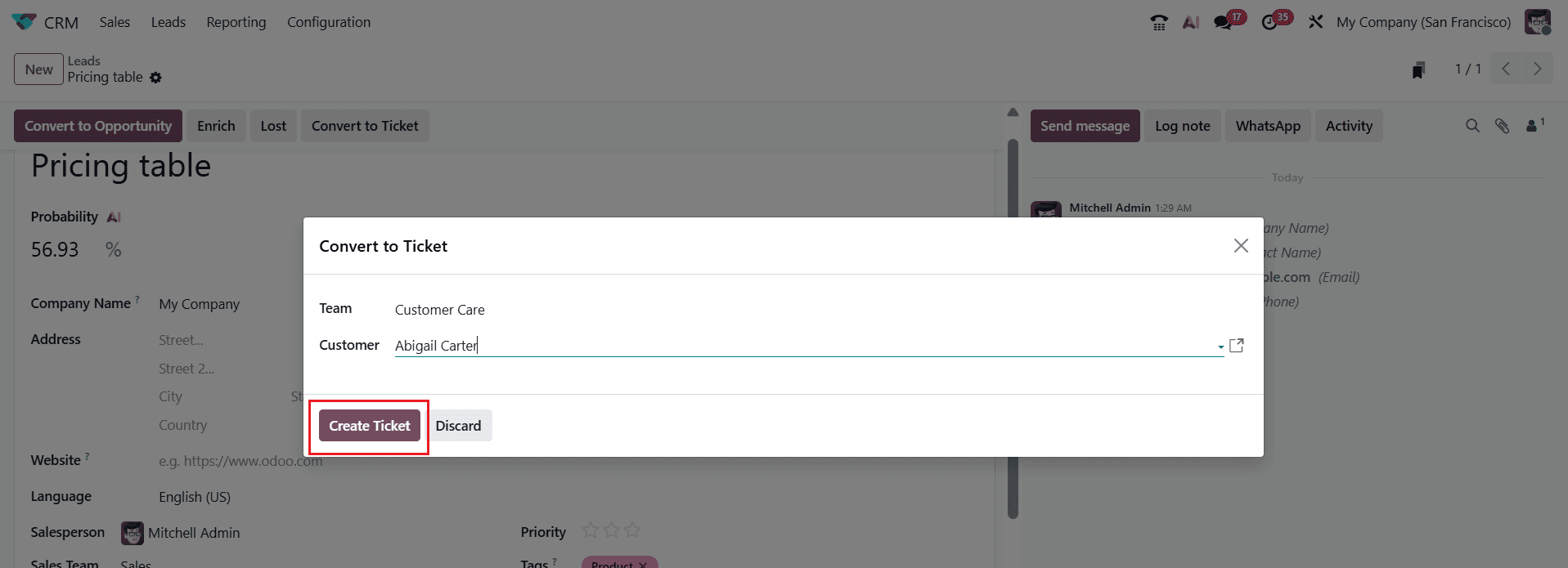How to Convert Leads into Helpdesk Tickets in Odoo 19-cybrosys