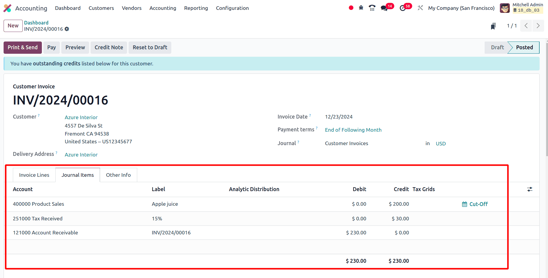 How to Create a Customer Invoice in Odoo 18 Accounting-cybrosys