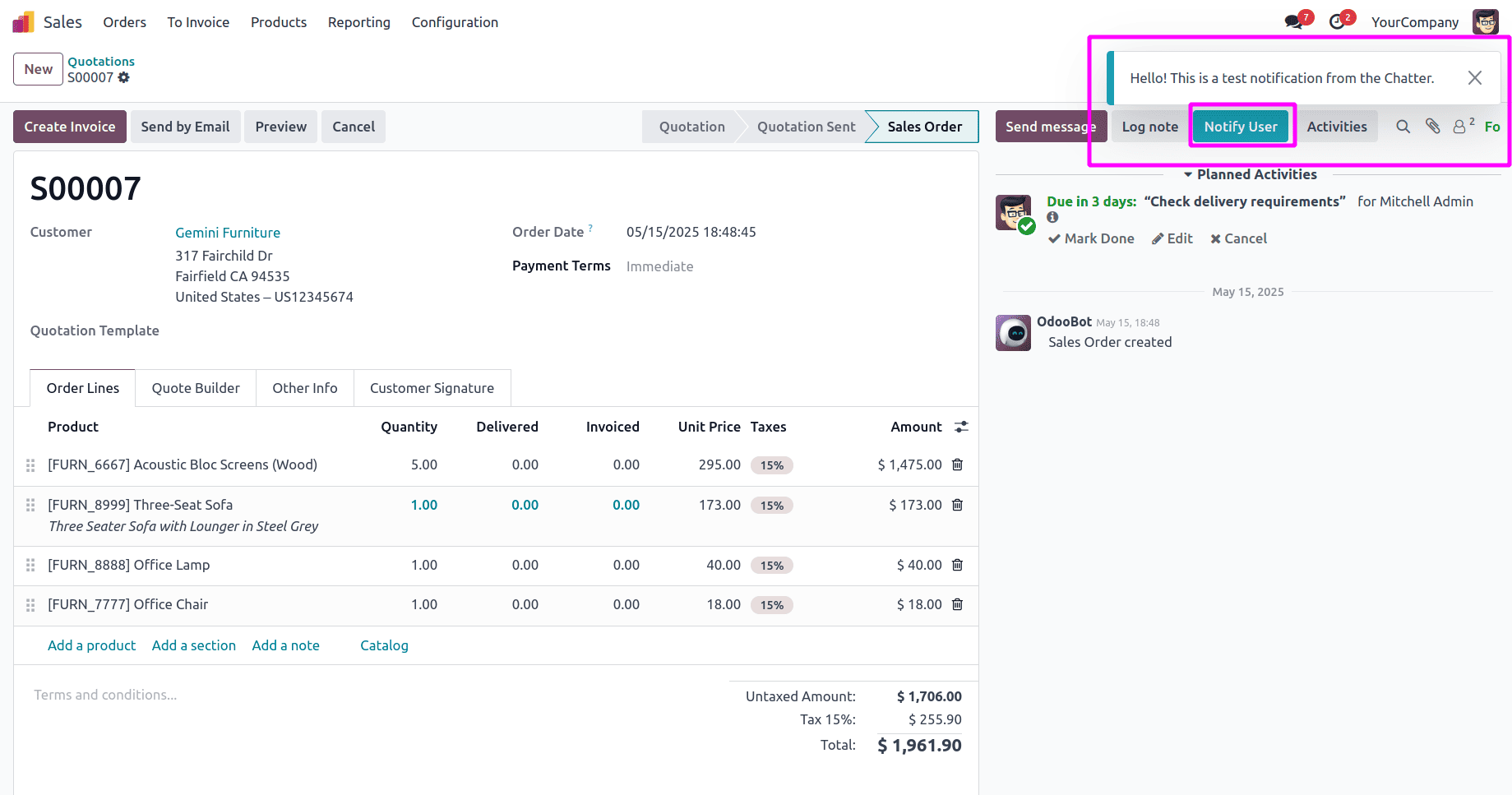 How to Create a Display Notification in Odoo 18-cybrosys