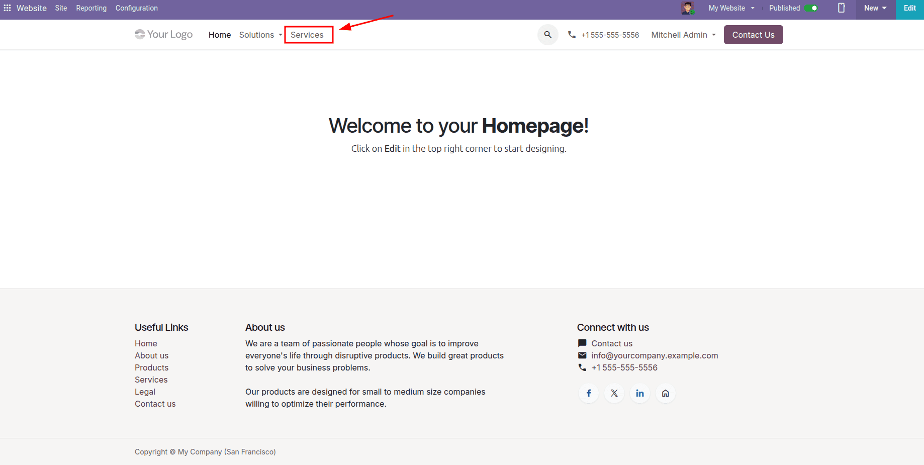How to Create a Menu, Pages, and a Mega Menu in Odoo 20 Website-cybrosys