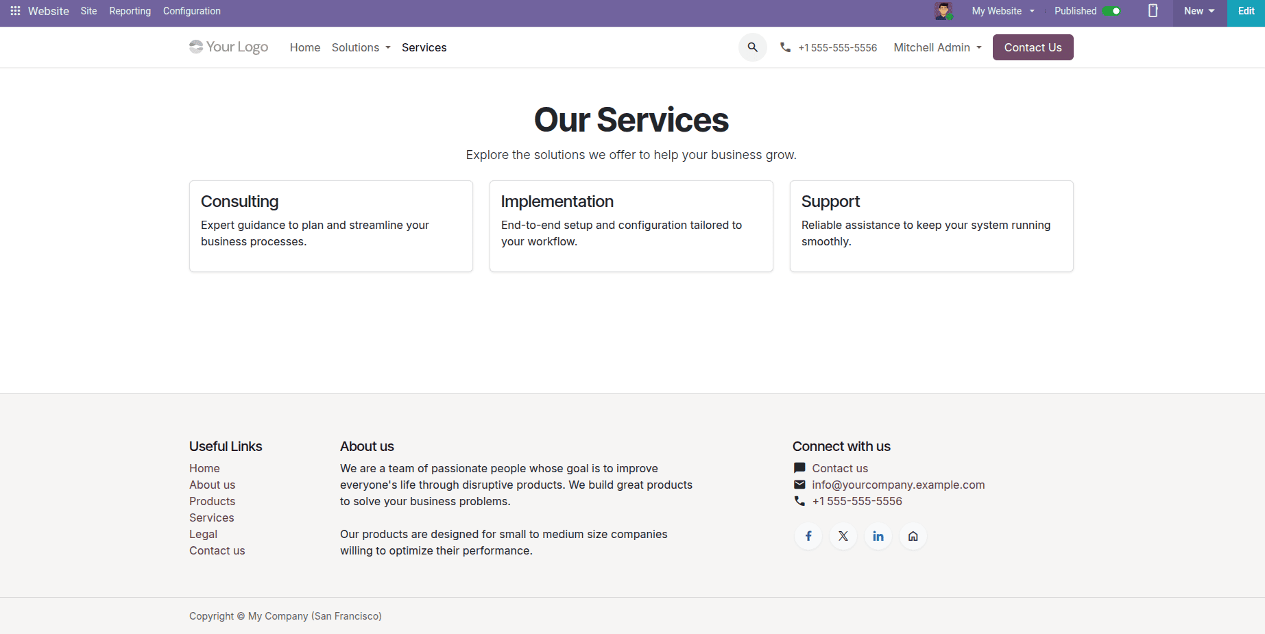 How to Create a Menu, Pages, and a Mega Menu in Odoo 20 Website-cybrosys