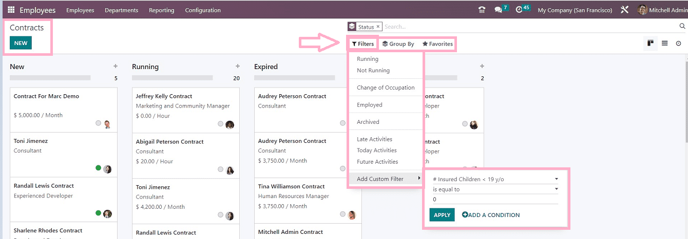 How To Create A New Employee Contract In Odoo 16-cybrosys