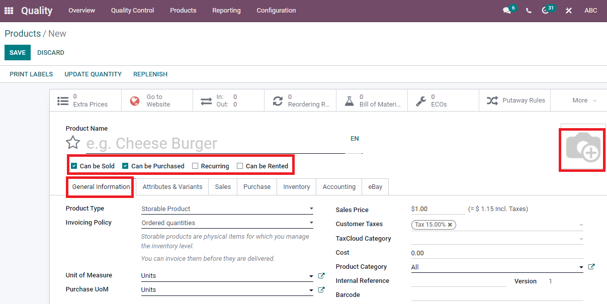 how-to-create-a-new-product-in-quality-module-using-odoo-15