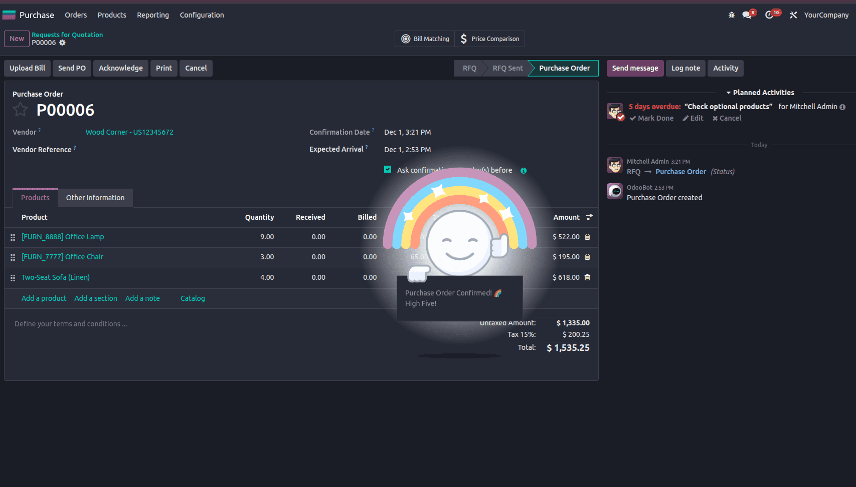 How to Create a Rainbow Man Effect in Odoo 19-cybrosys