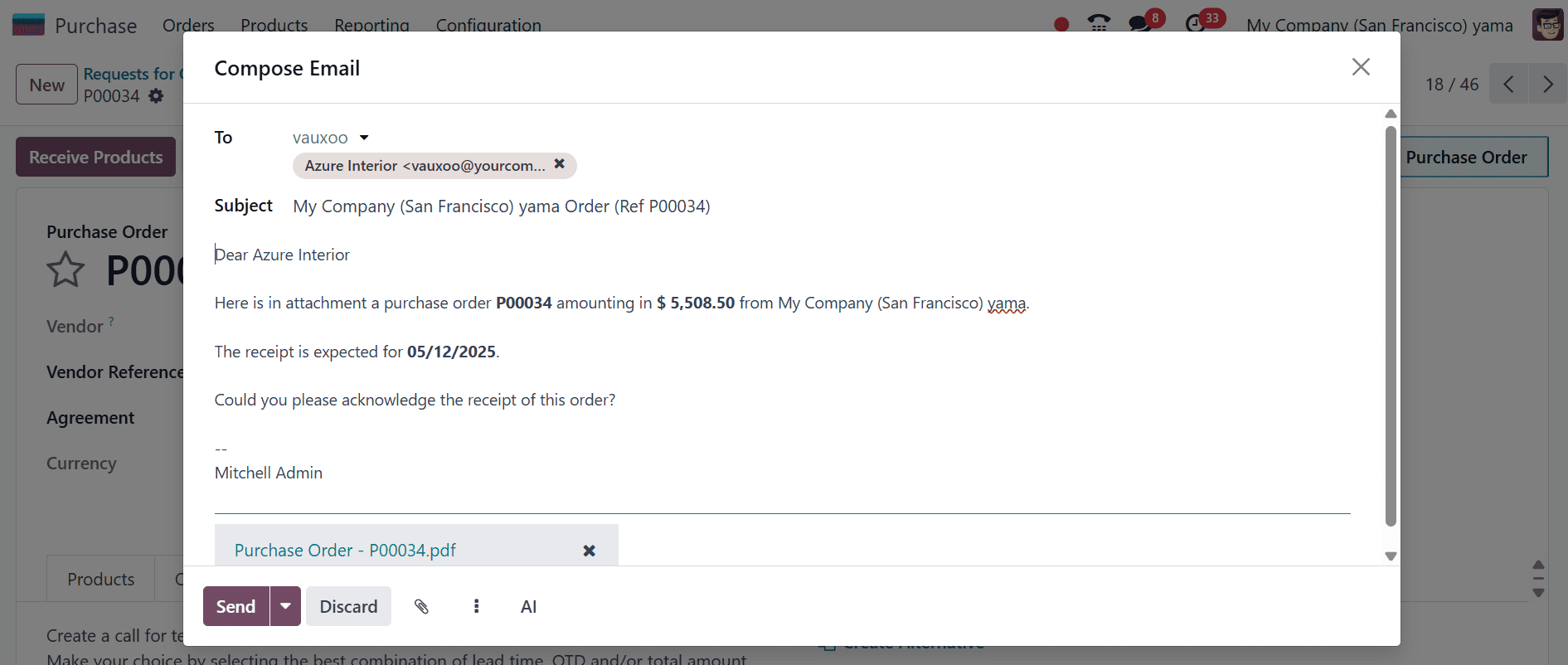 How to Create a Request for Quotation in Odoo 18 Purchase-cybrosys