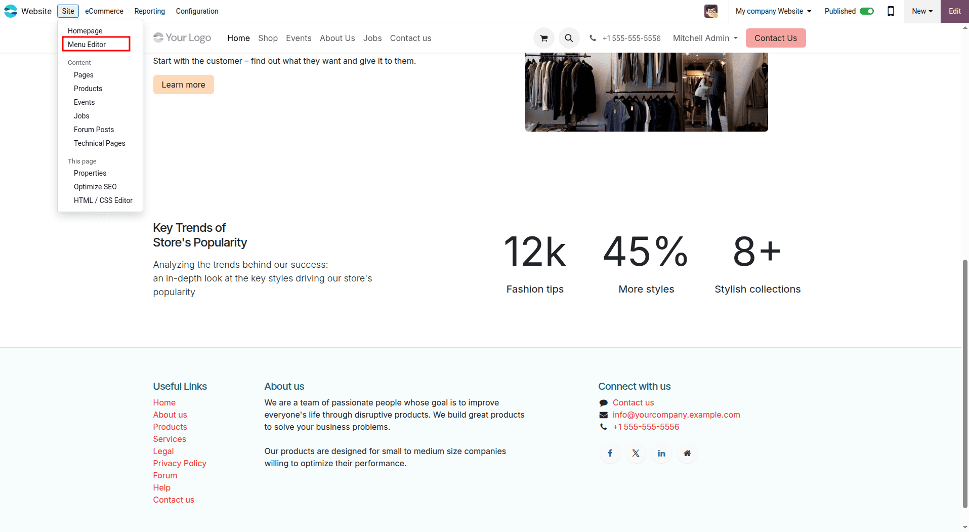 How to Create a Stunning Website with Odoo 19’s Built-In Tools-cybrosys