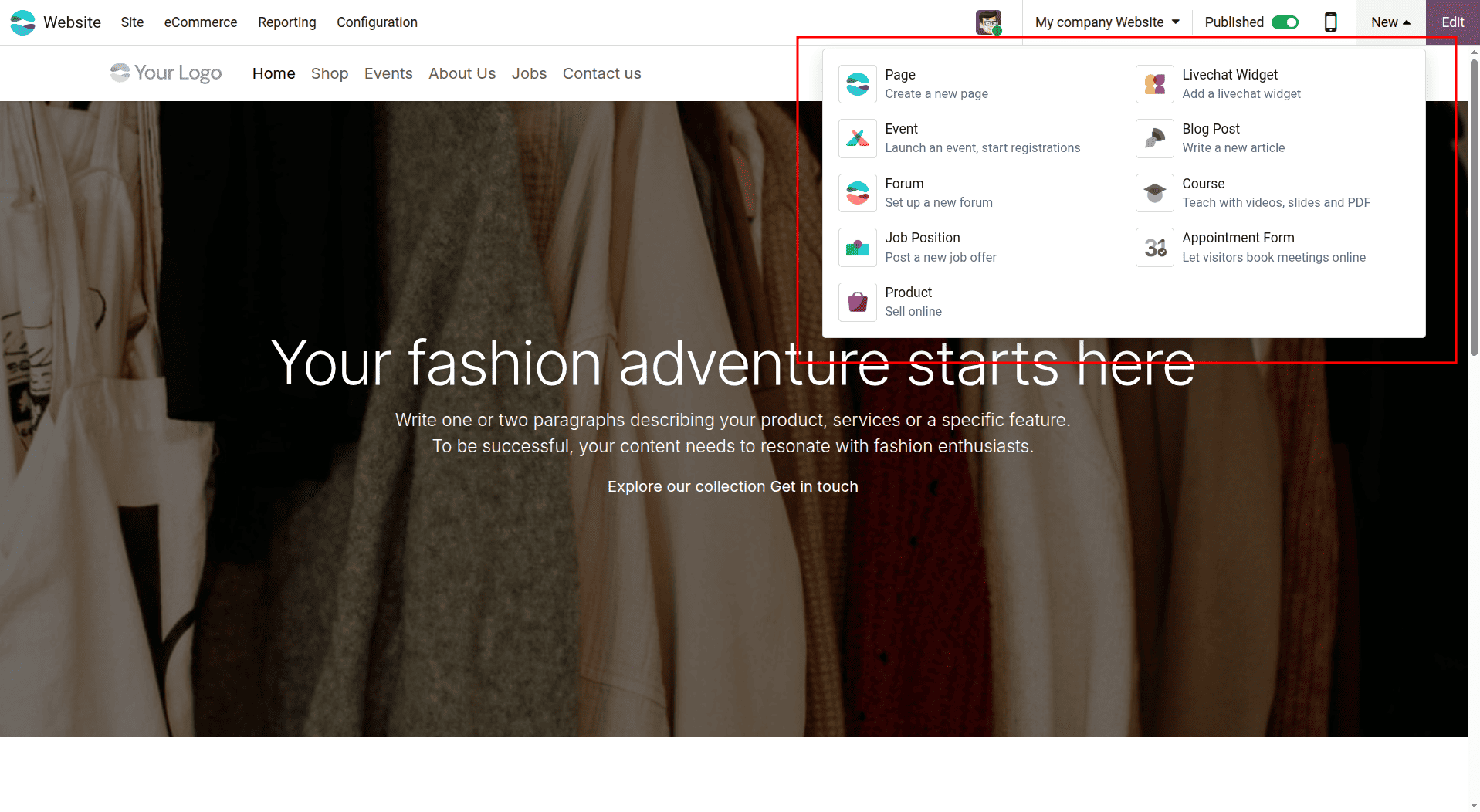 How to Create a Stunning Website with Odoo 19’s Built-In Tools-cybrosys