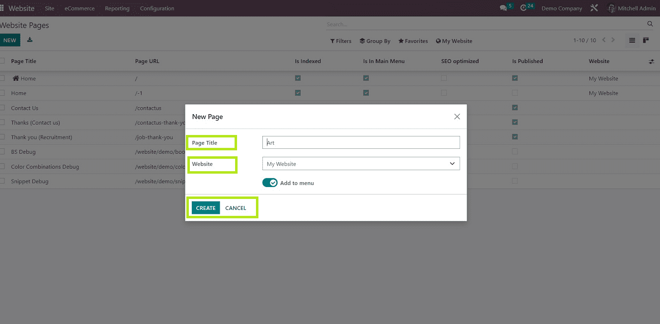 how-to-create-a-website-menu-and-page-in-odoo-16-6-cybrosys