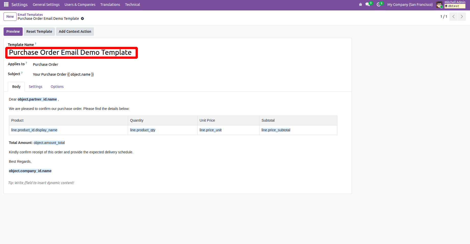 How to Create an Email Template in Odoo 19-cybrosys