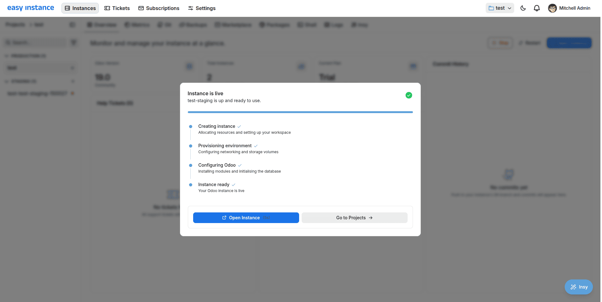 How to Create an Odoo Staging Instance in EasyInstance-cybrosys