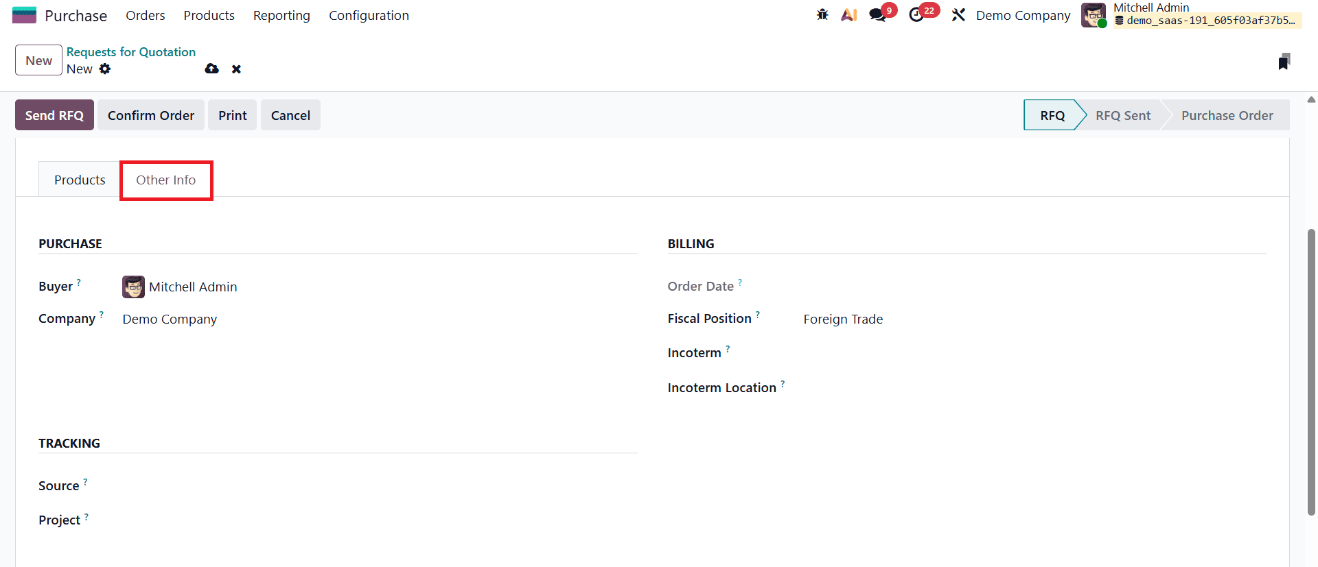 How to Create an RFQ in Odoo 19 Purchase Module-cybrosys