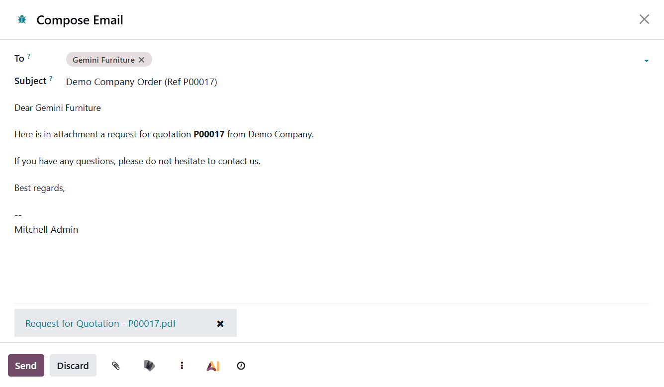 How to Create an RFQ in Odoo 19 Purchase Module-cybrosys