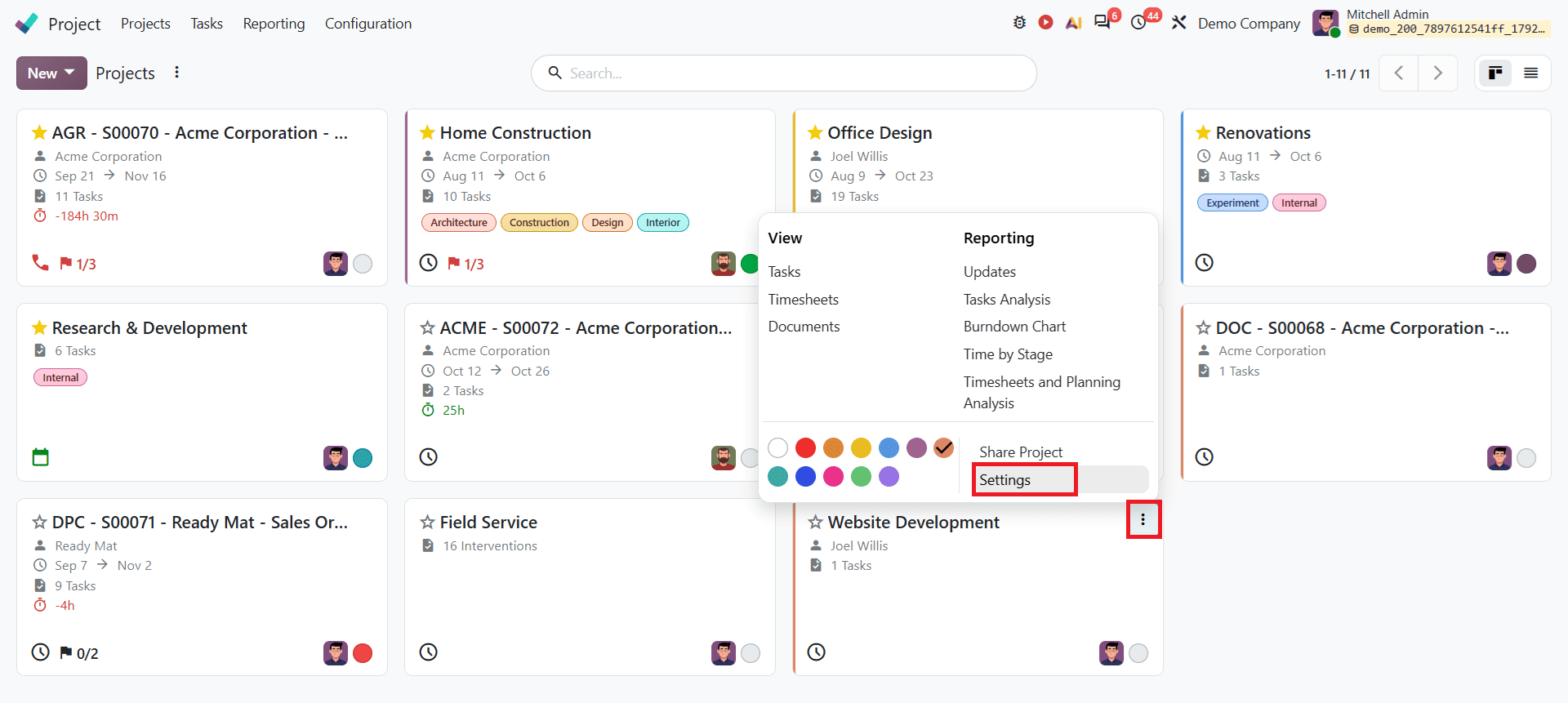 How to Create and Configure a Project in Odoo 20-cybrosys