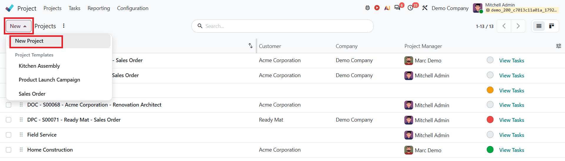 How to Create and Configure a Project in Odoo 20-cybrosys