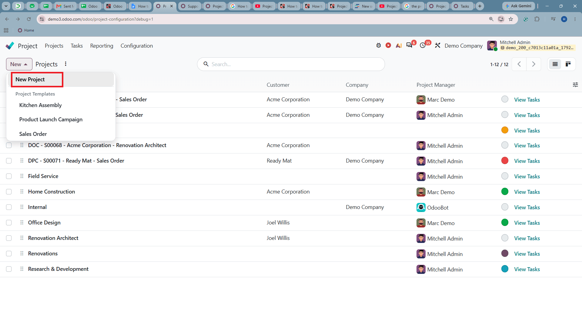 How to Create and Configure a Project in Odoo 20-cybrosys