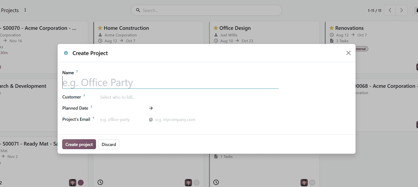 How to Create and Configure a Project in Odoo 20-cybrosys