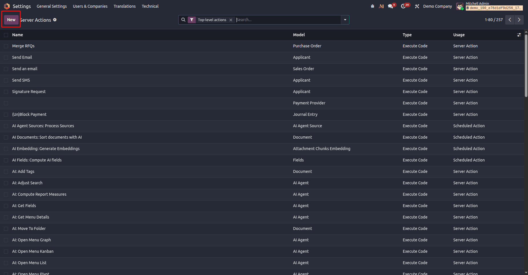 How to Create & Configure Server Actions in Odoo 19-cybrosys