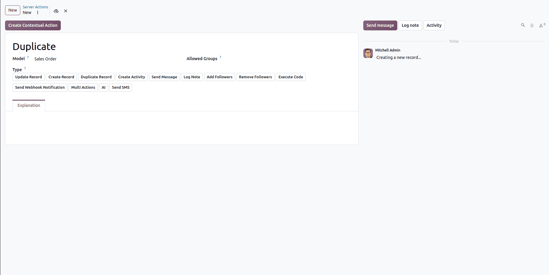 How to Create & Configure Server Actions in Odoo 20-cybrosys