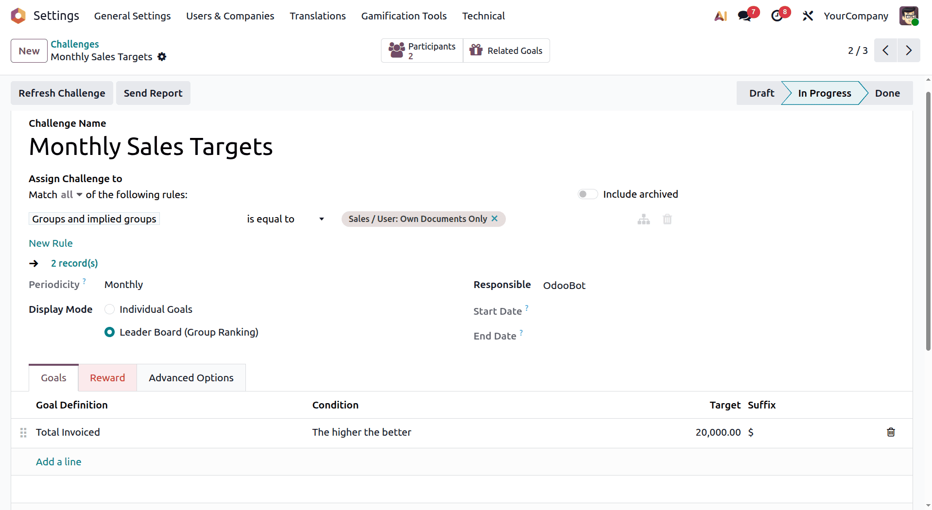 How to Create and Manage Employee Challenges in Odoo 19-cybrosys