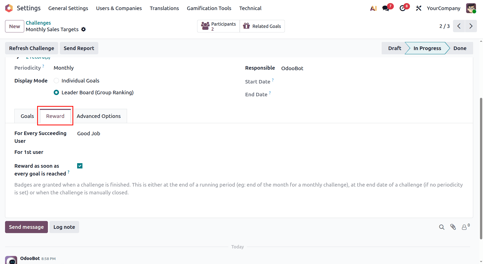 How to Create and Manage Employee Challenges in Odoo 19-cybrosys
