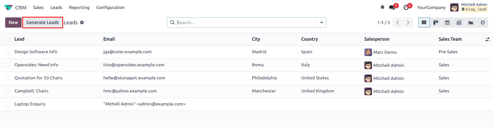 How to Create and Manage Leads in Odoo 18 CRM-cybrosys