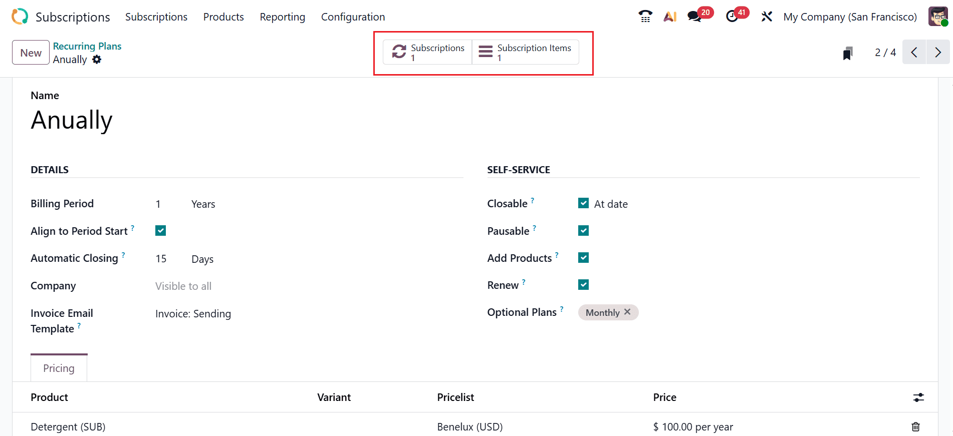 How to Create and Manage Recurring Subscription Plans in Odoo 19-cybrosys