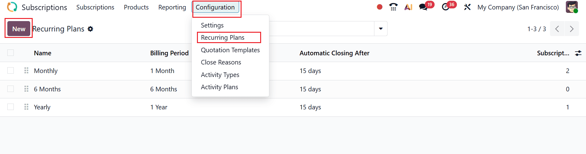 How to Create and Manage Recurring Subscription Plans in Odoo 19-cybrosys