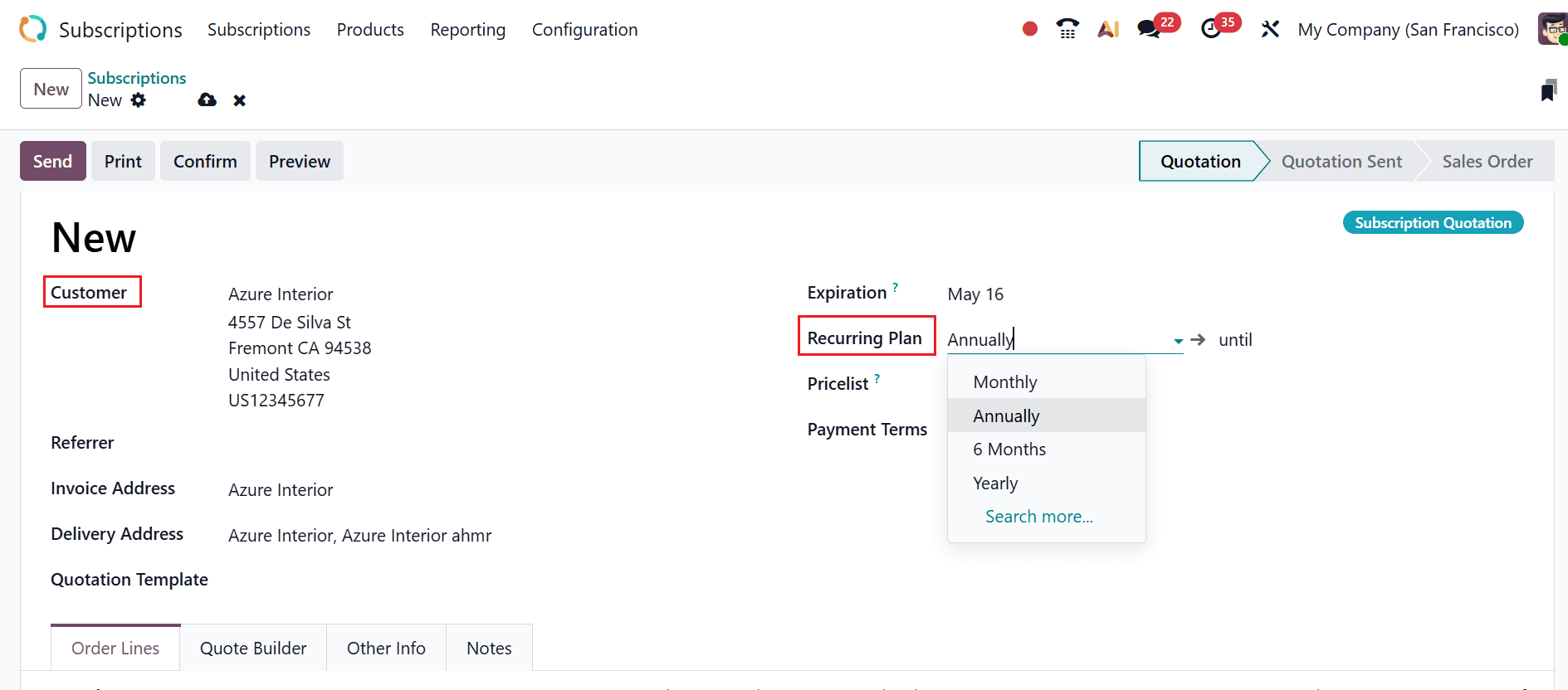 How to Create and Manage Recurring Subscription Plans in Odoo 19-cybrosys