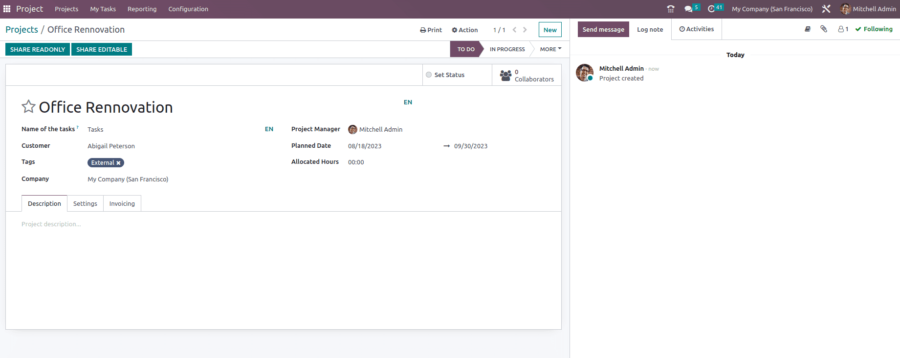 How to Create & Manage Sub-tasks in Odoo 16-cybrosys