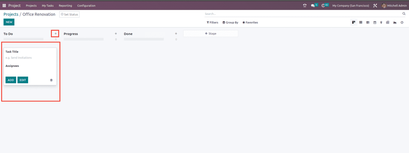 How to Create & Manage Sub-tasks in Odoo 16-cybrosys