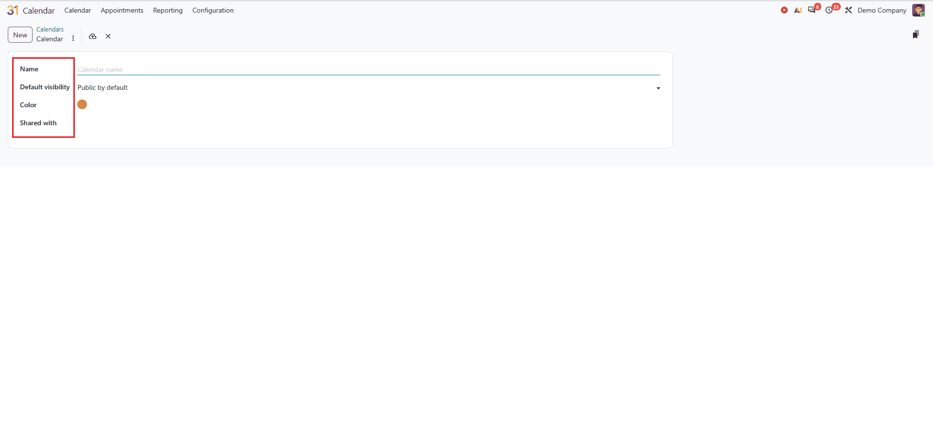 How to Create and Share Calendars with Colleagues in Odoo 20-cybrosys