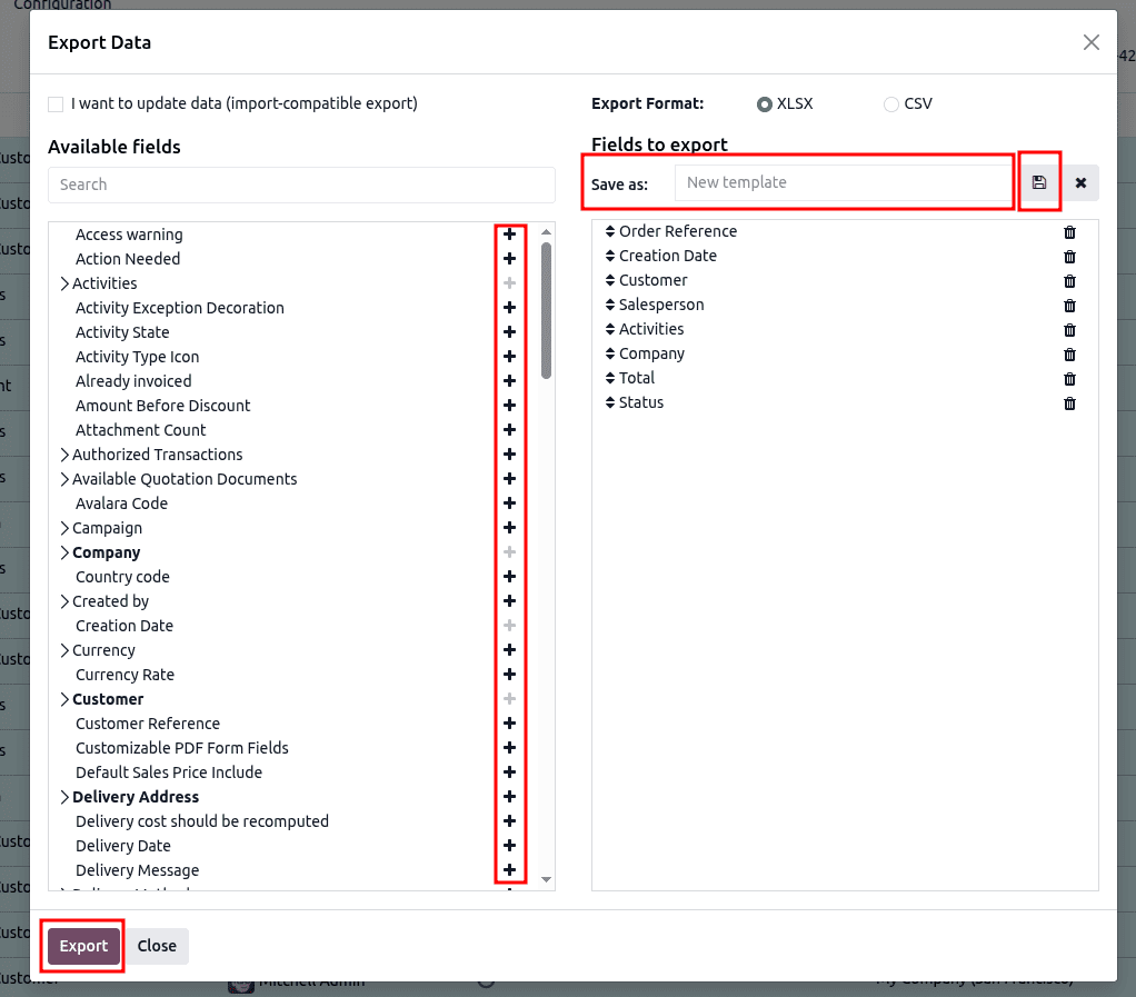 How to Create and Use Export Templates In Odoo 19-cybrosys