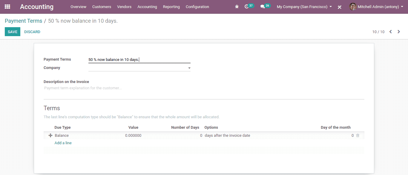 how-to-create-and-use-payment-terms-in-odoo-13