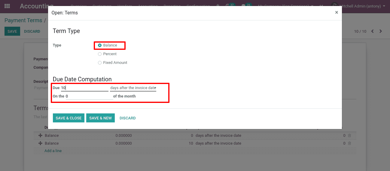 how-to-create-and-use-payment-terms-in-odoo-13