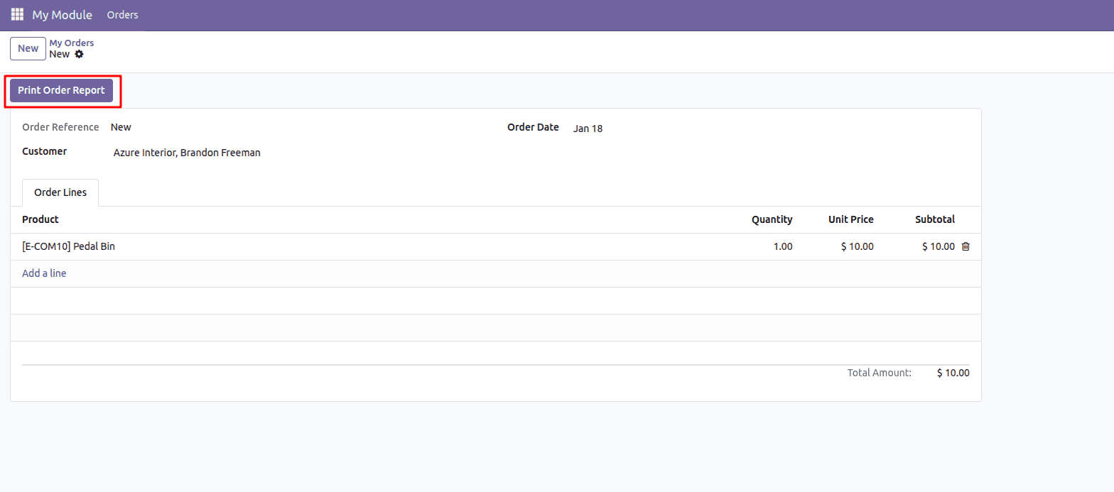 How to Create and Use Reporting Actions in Odoo 19-cybrosys