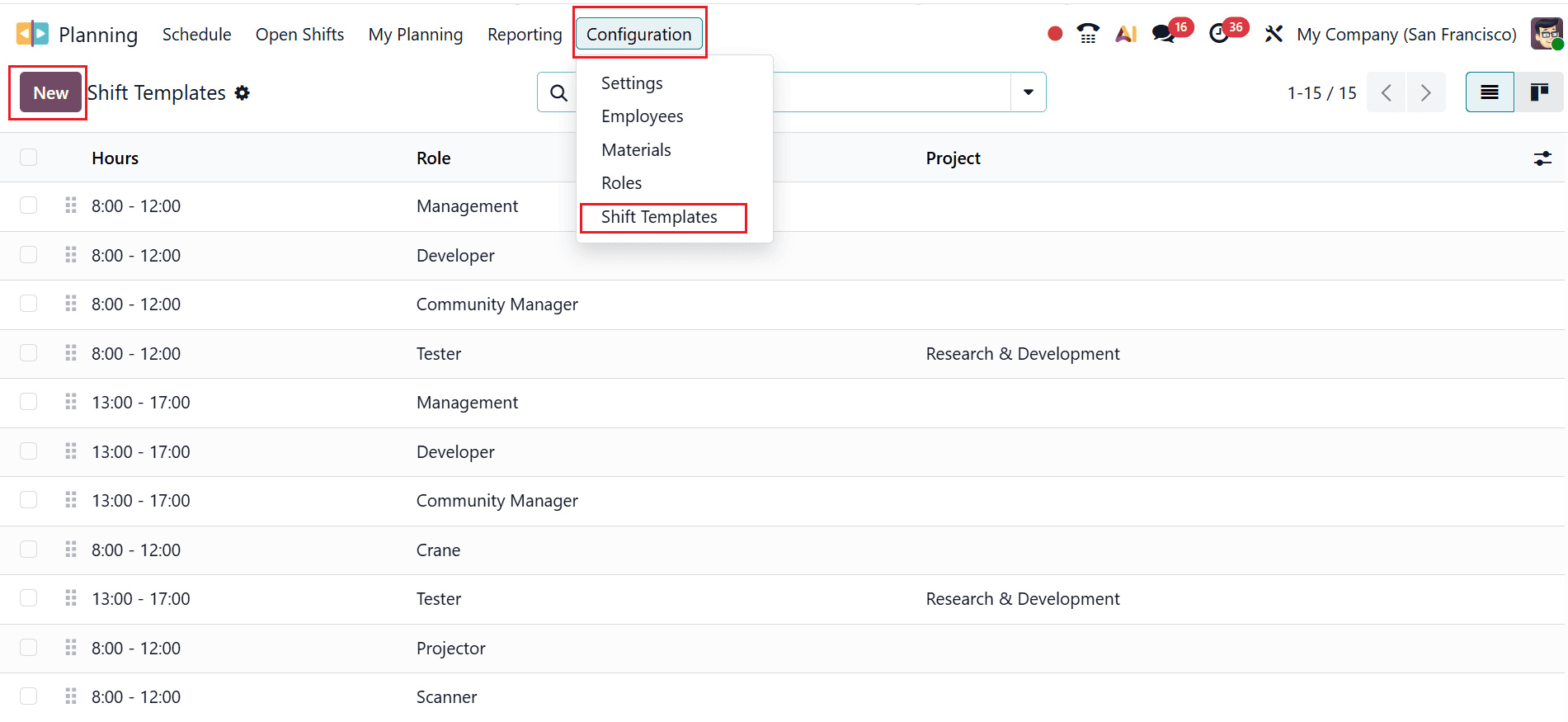 How to Create and Use Shift Templates in Odoo 19-cybrosys