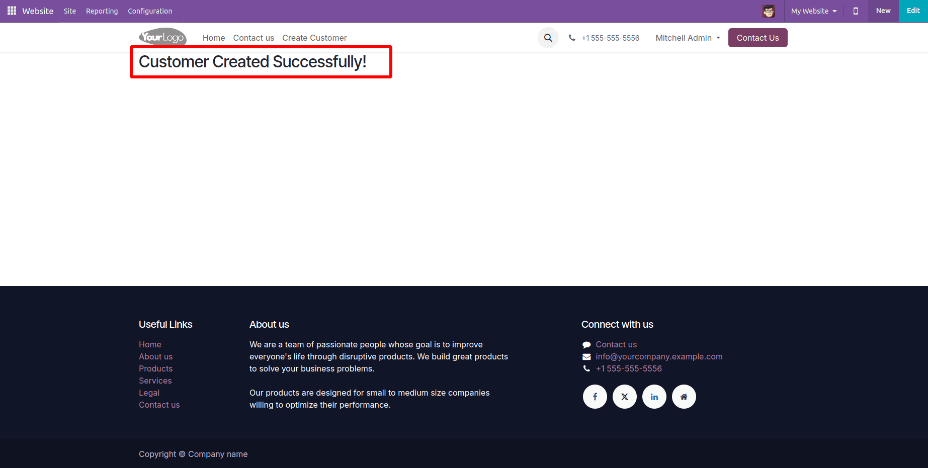 How to Create Backend Records from Website Forms in Odoo 18-cybrosys