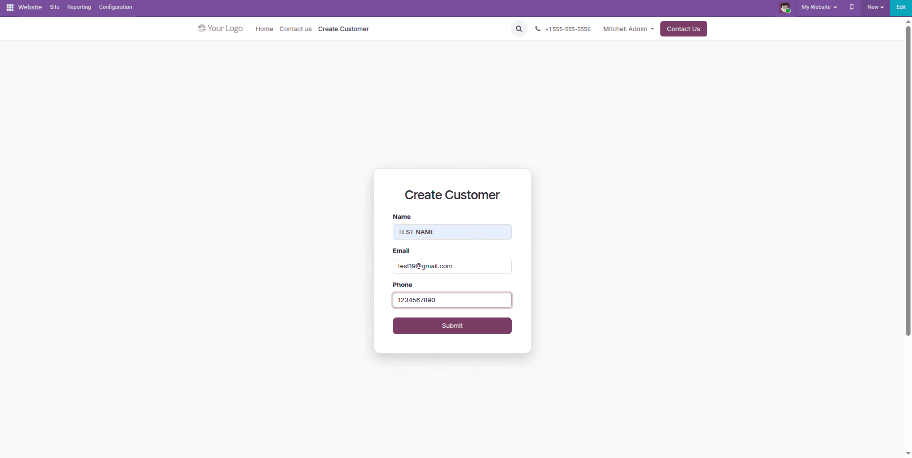 How to Create Backend Records from Website Forms in Odoo 19-cybrosys