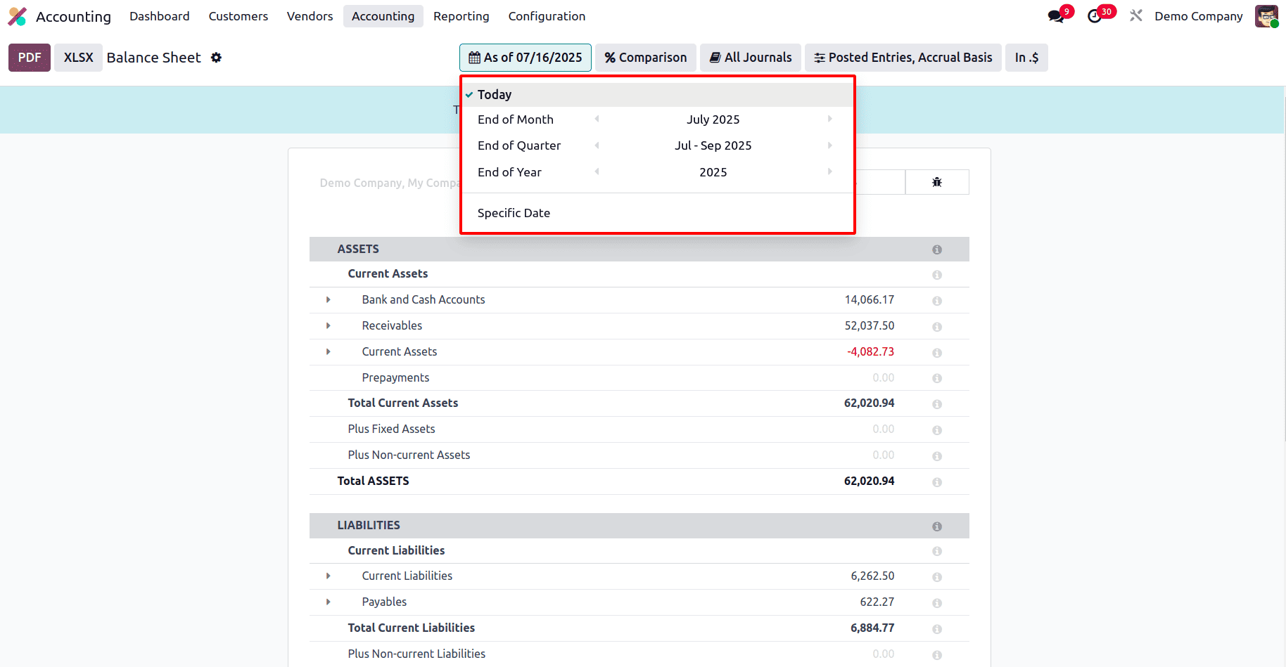 How to Create Balance Sheet Report in Odoo 18-cybrosys