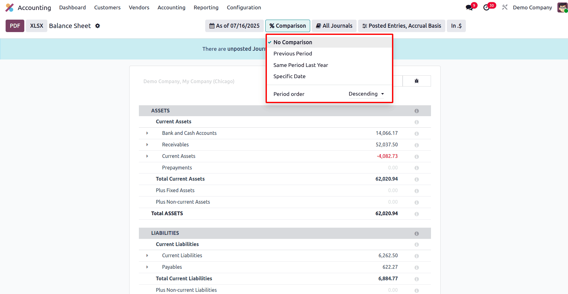 How to Create Balance Sheet Report in Odoo 18-cybrosys