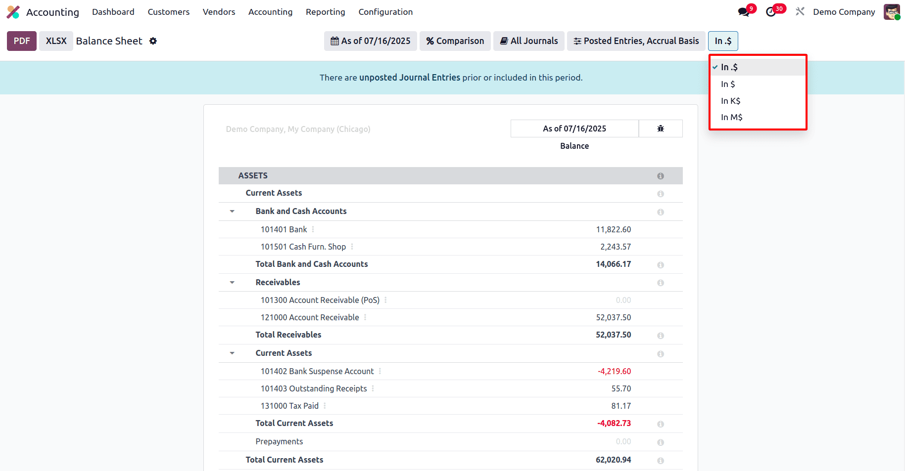 How to Create Balance Sheet Report in Odoo 18-cybrosys
