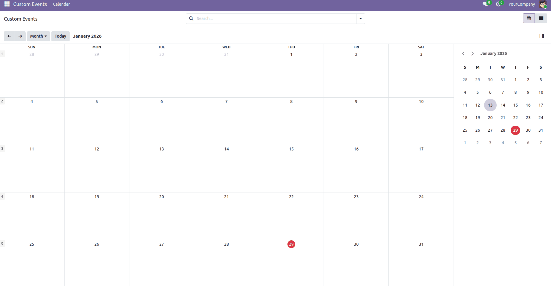 How to Create Calendar View in Odoo 19-cybrosys