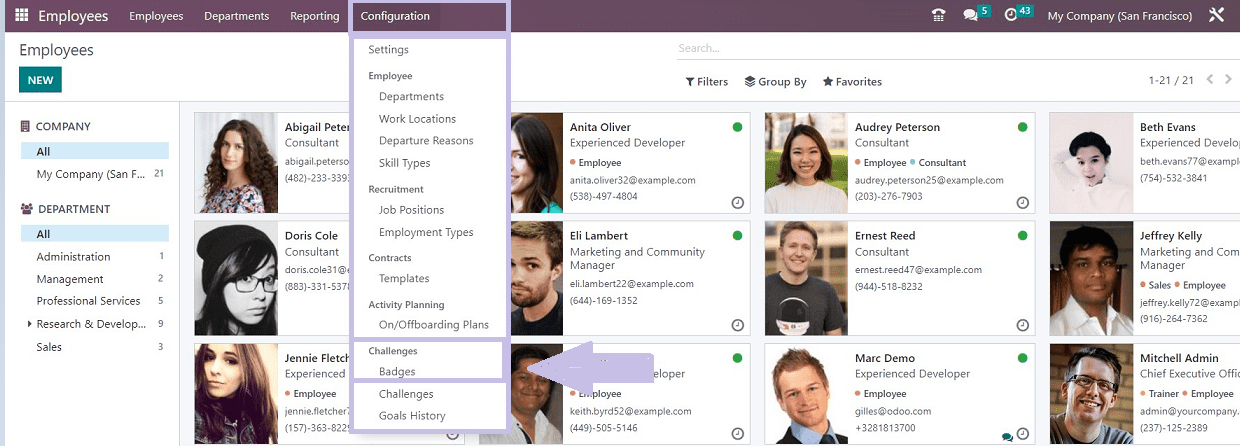 How to Create Challenges and Badges in Odoo 16 Employee App -cybrosys
