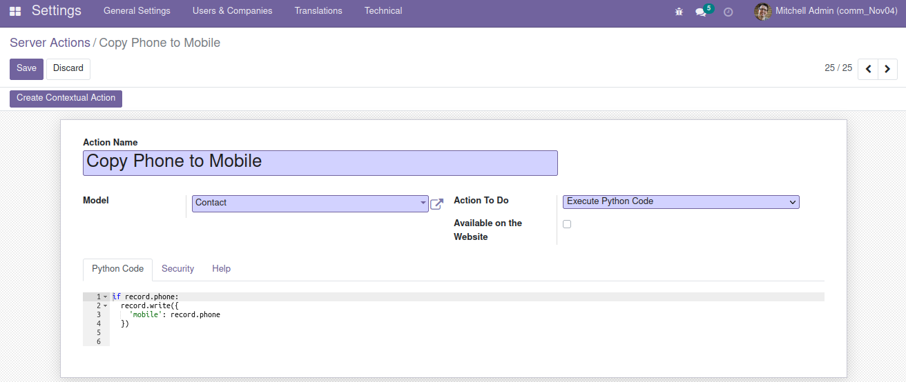 how-to-create-configure-server-actions-in-the-odoo-15-cybrosys