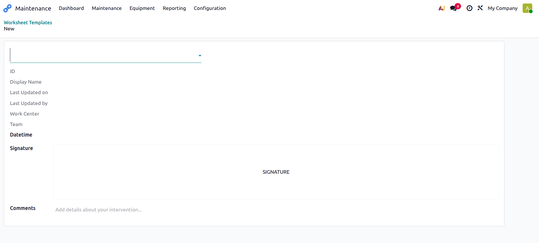 How to Create Custom Maintenance Worksheets in Odoo 19-cybrosys