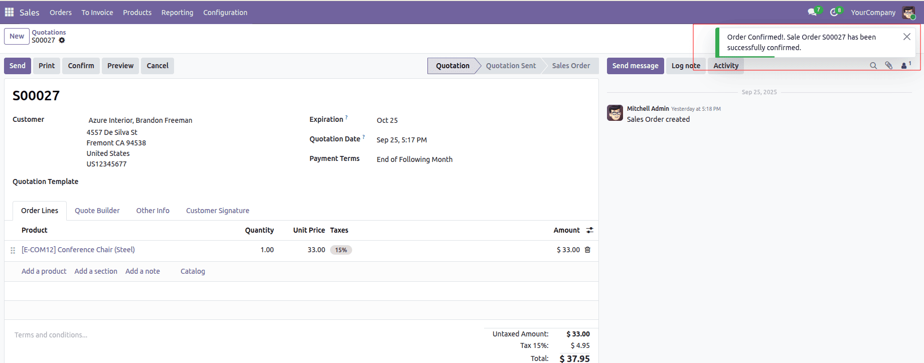 How to Create Display Notification in Odoo 19-cybrosys