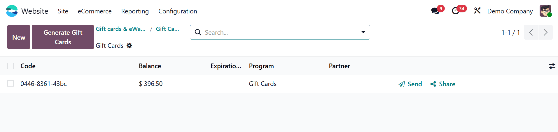 How to Create Gift Cards and e-Wallets in Odoo 18 Website-cybrosys